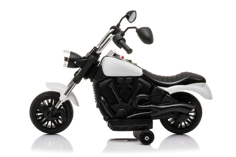 Kids Ride-On Harley Chopper Style Bike with Safety Training Wheels and 6V Battery