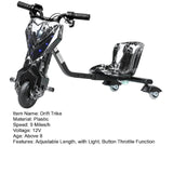 Kids Ride-On Drift Tricycle with Large Wheels for Ages 8 and Up