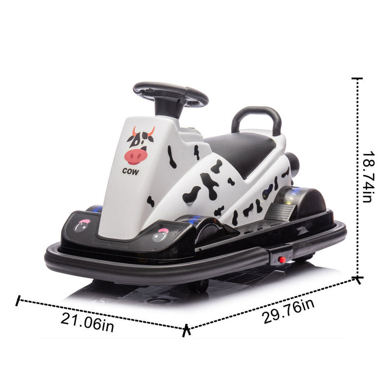 Ride-On Motorized Bumper Car with Integrated System and Cute Design for Ages 3-5