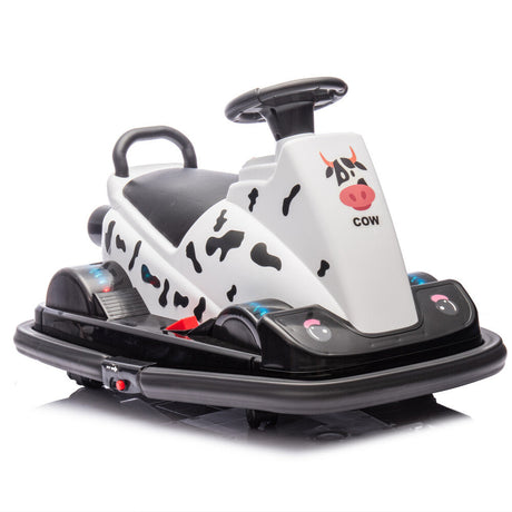 Ride-On Motorized Bumper Car with Integrated System and Cute Design for Ages 3-5