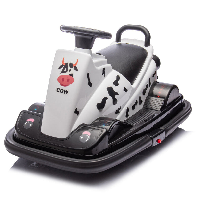 Ride-On Motorized Bumper Car with Integrated System and Cute Design for Ages 3-5