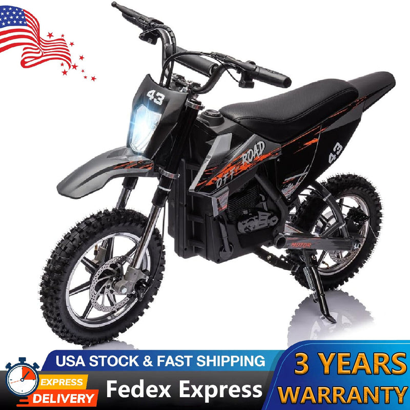 36V Battery-Powered Off-Road Electric Ride-On Motorcycle for Kids