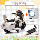 6V Electric Ride-On Dirt Bike for Kids with Licensed Design and Built-In Music