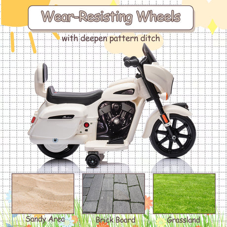 6V Electric Kids Ride-On Dirt Bike with USB AUX Music and Headlight