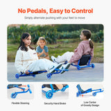 Kids Ride-On Drift Scooter Cart with Zig-Zag Motion for Ages 10+ and 198 lbs Capacity