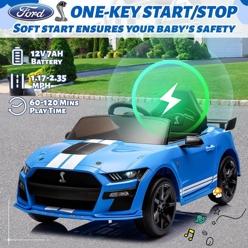 12V Powered Ride-On Ford Mustang Shelby Toy Car for Kids