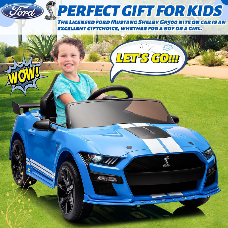12V Powered Ride-On Ford Mustang Shelby Toy Car for Kids
