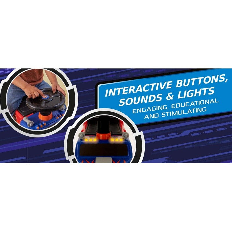 Interactive Monster Truck Ride-On Toy Carrier for Kids Ages 1-3, Supports up to 44 lbs, Unisex