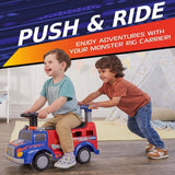 Interactive Monster Truck Ride-On Toy Carrier for Kids Ages 1-3, Supports up to 44 lbs, Unisex