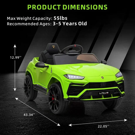 12V Kids' Electric Ride-On Vehicle with Parent Remote Control, Horn, and Radio