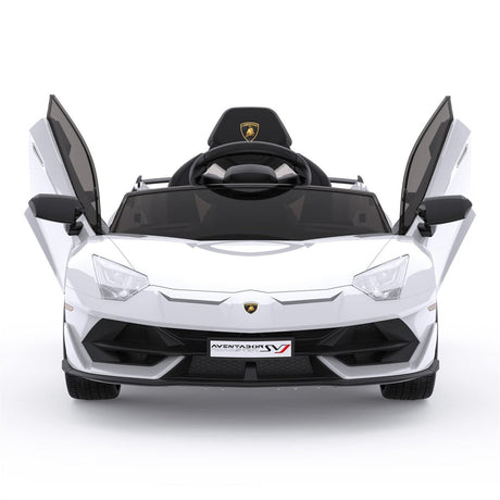 12V Battery-Powered Ride-On Toy for Kids with LED Headlights and Hydraulic Doors