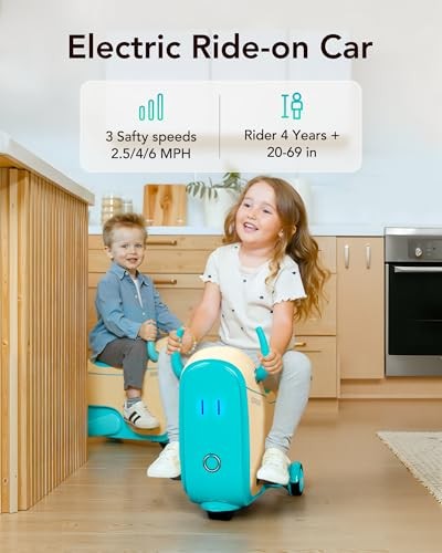 2-in-1 Electric Ride-On Car with Storage for Kids Ages 4-8, Blue