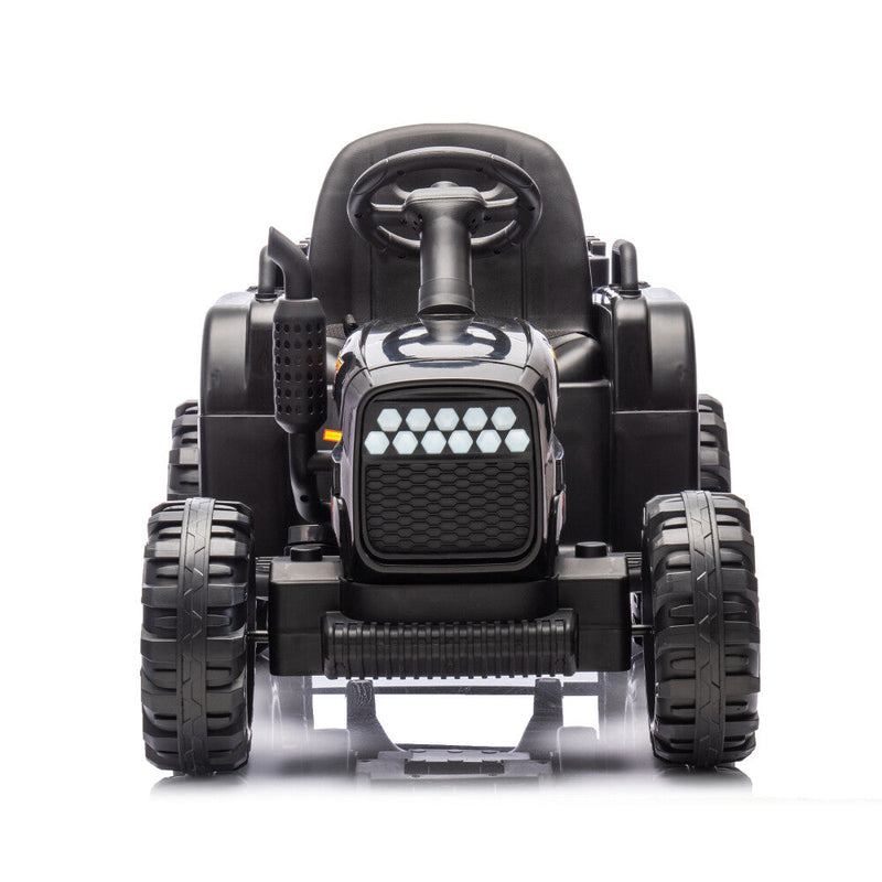 24V Battery-Powered Electric Ride-On Tractor with Trailer and Dual 200W Motors