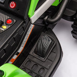 24V Battery-Powered Electric Ride-On Tractor with Trailer Toy