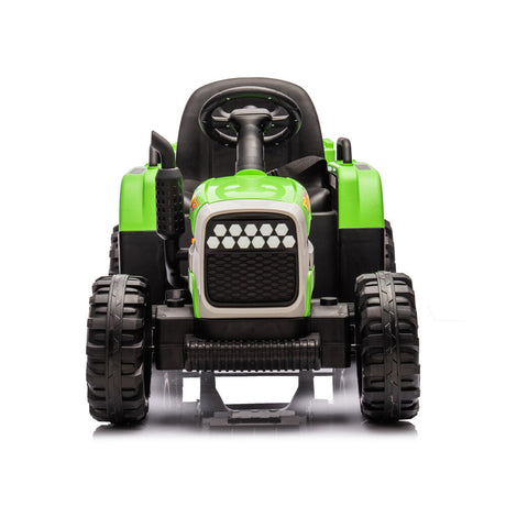 24V Battery-Powered Electric Ride-On Tractor with Trailer Toy