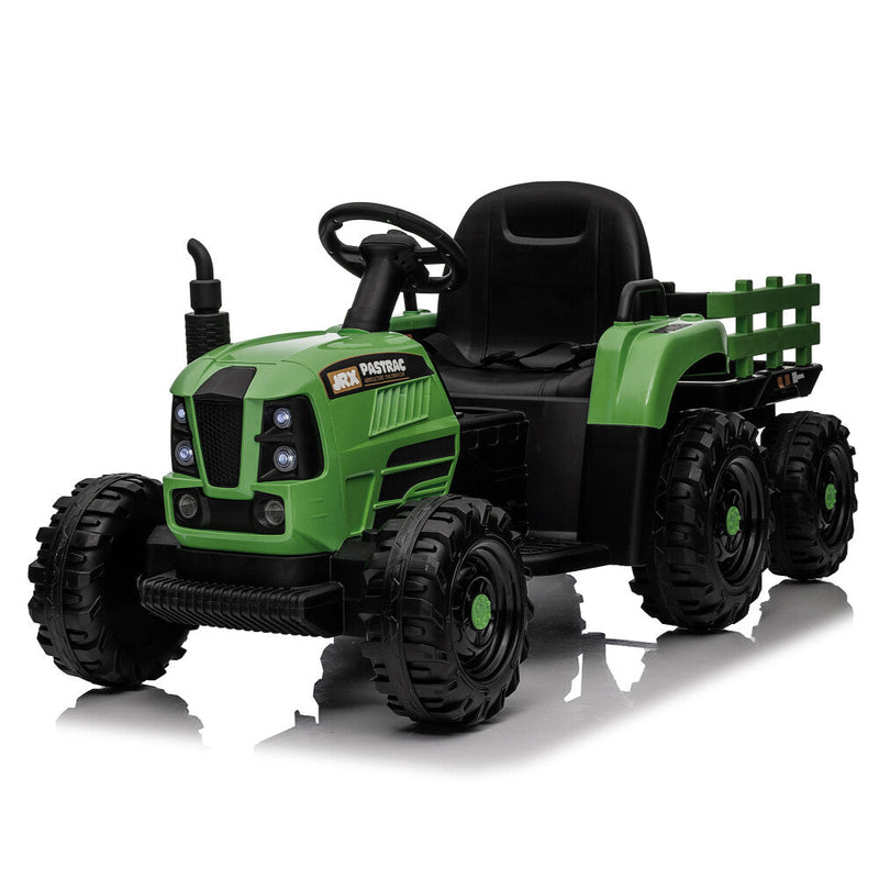 Kids Ride-On Tractor with Trailer, 3-Speed Adjustable Power and MP3 Display