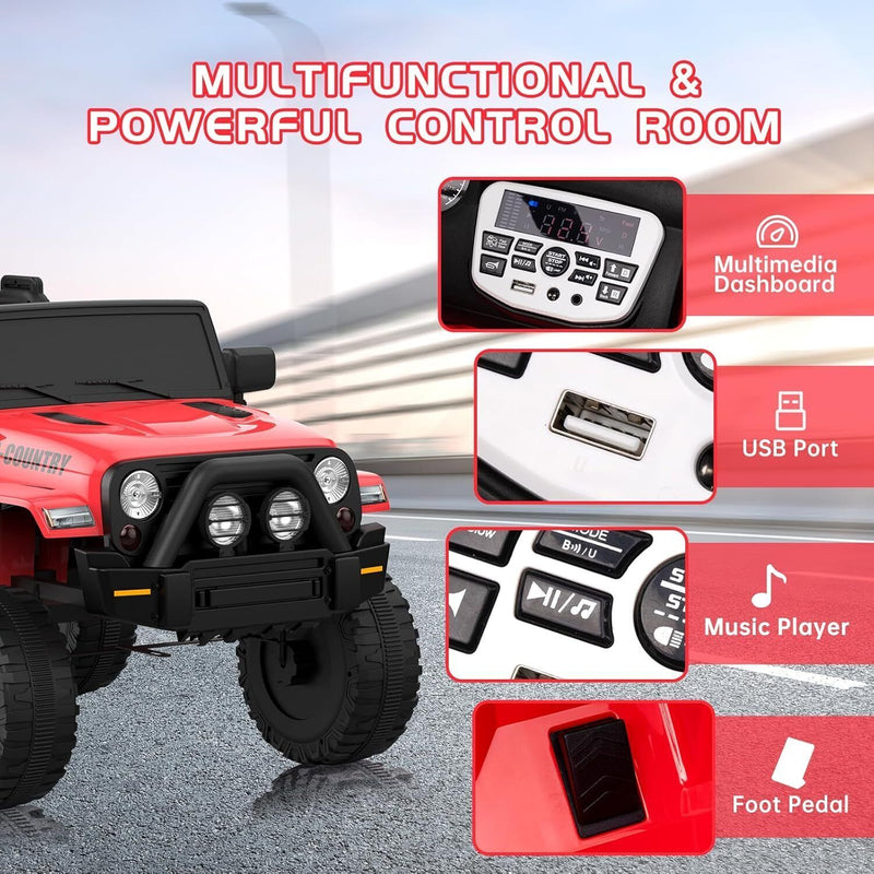 12V Battery-Powered Ride-On Electric Truck Car with Remote Control