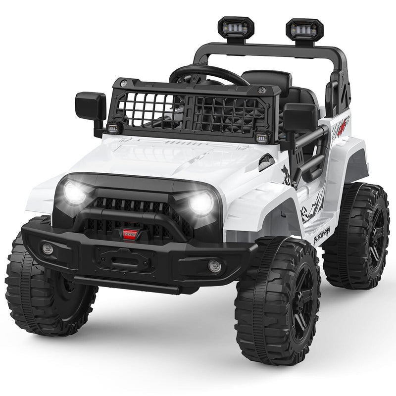 12V Kids Electric Ride-On Truck and Car with Parent Remote Control and LED Lights