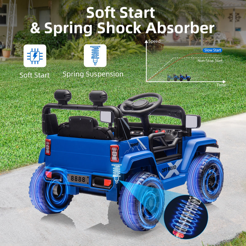 12V Ride-On Truck Car Toy with Parent Remote Control for Kids Ages 3-5