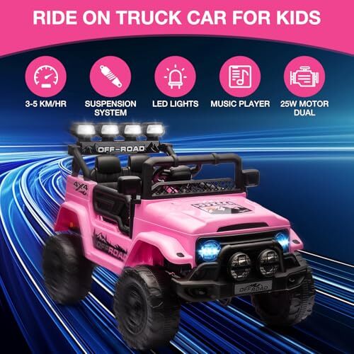 12V Electric Ride-On Truck Car for Kids with Remote Control Toy Vehicle