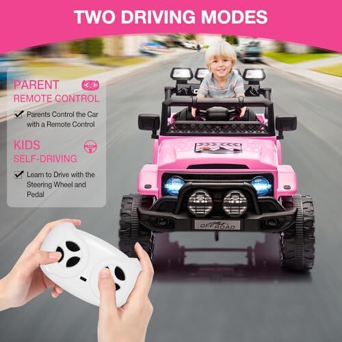 12V Electric Ride-On Truck Car for Kids with Remote Control Toy Vehicle
