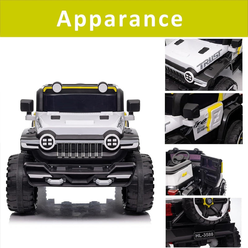12V Electric Ride-On Truck Car for Kids Ages 3+ with 2.4G Remote Control