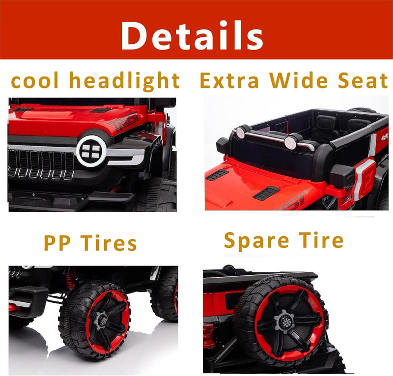 12V Electric Ride-On Truck Car for Kids Ages 3+ with 2.4G Remote Control