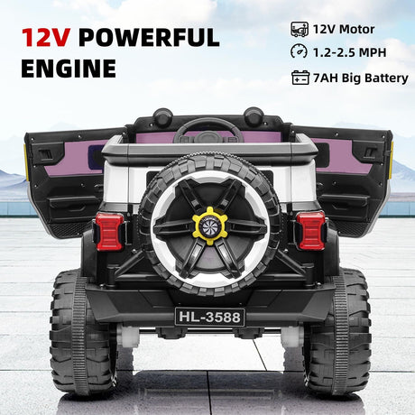 12V Electric Ride-On Truck Car for Kids Ages 3-8 with 7AH Battery
