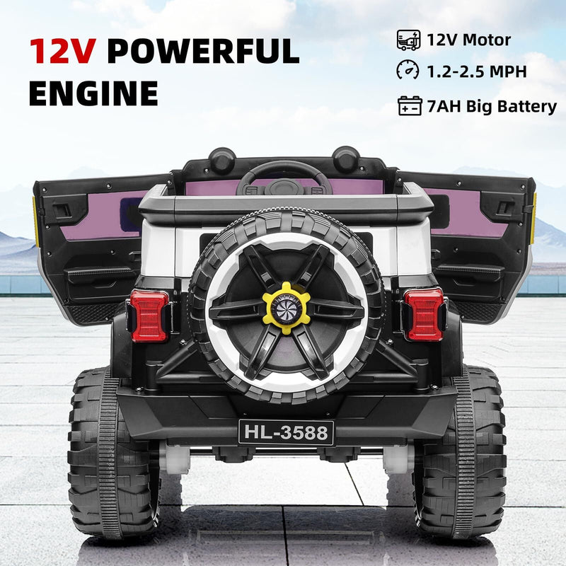 12V Electric Ride-On Truck Car for Kids Ages 3-8 with 7AH Battery