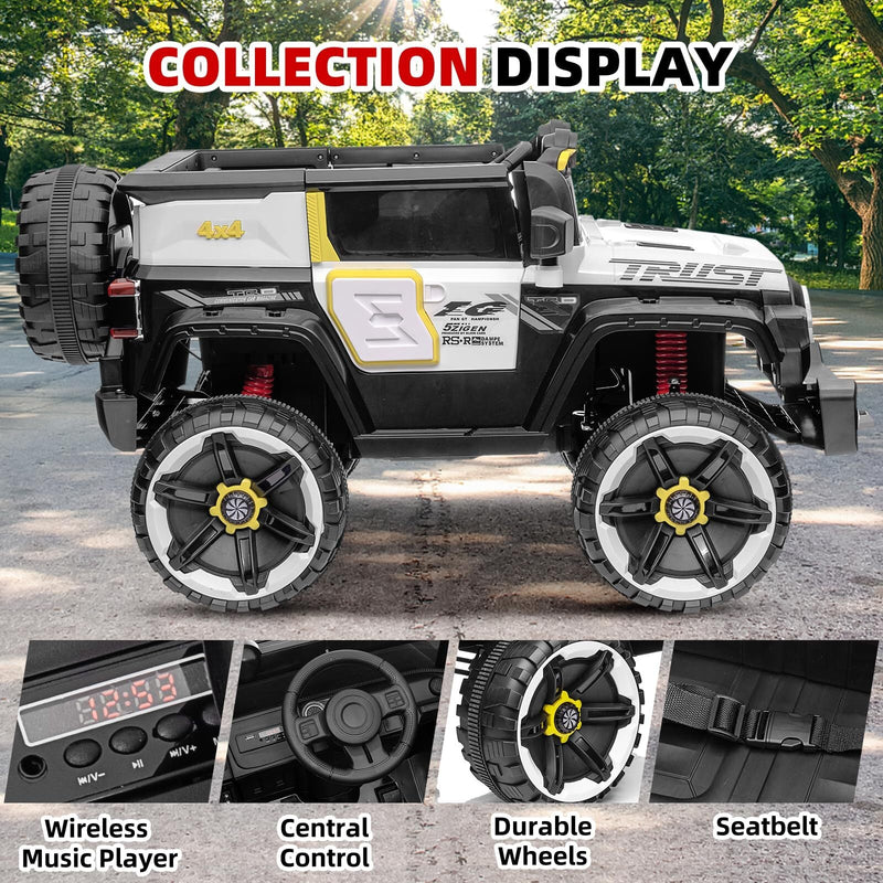 12V Electric Ride-On Truck Car for Kids Ages 3-8 with 7AH Battery