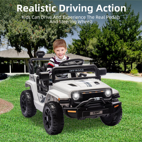 12V Battery-Powered Electric Ride-On Truck for Kids with Remote Control