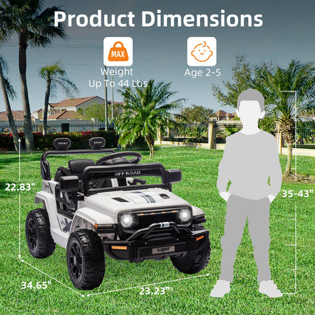 12V Battery-Powered Electric Ride-On Truck for Kids with Remote Control