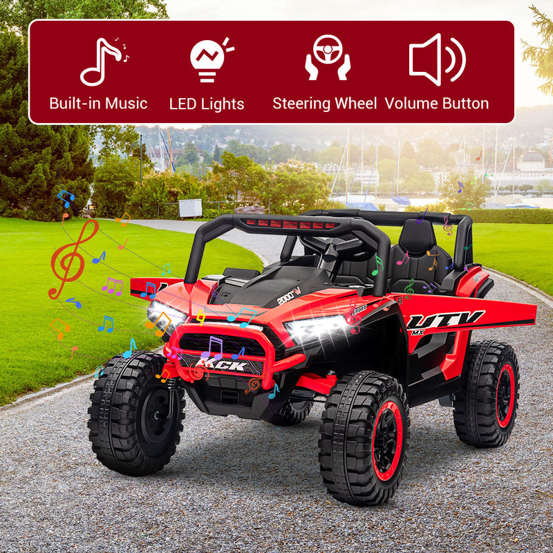 12V Battery-Powered Electric Off-Road UTV Ride-On Vehicle for Kids with Remote Control