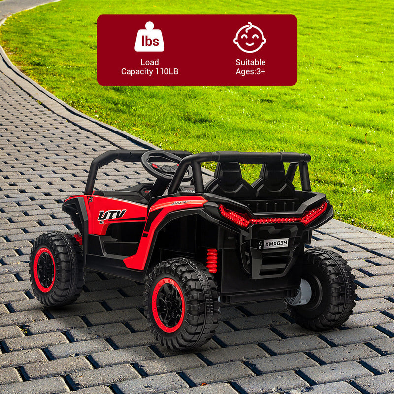 12V Battery-Powered Electric Off-Road UTV Ride-On Vehicle for Kids with Remote Control