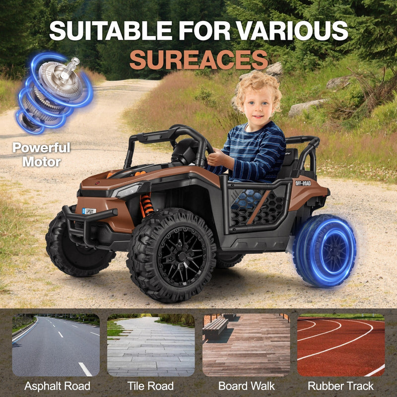 12V Battery-Powered Electric Off-Road UTV Ride-On Car for Kids with Remote Control