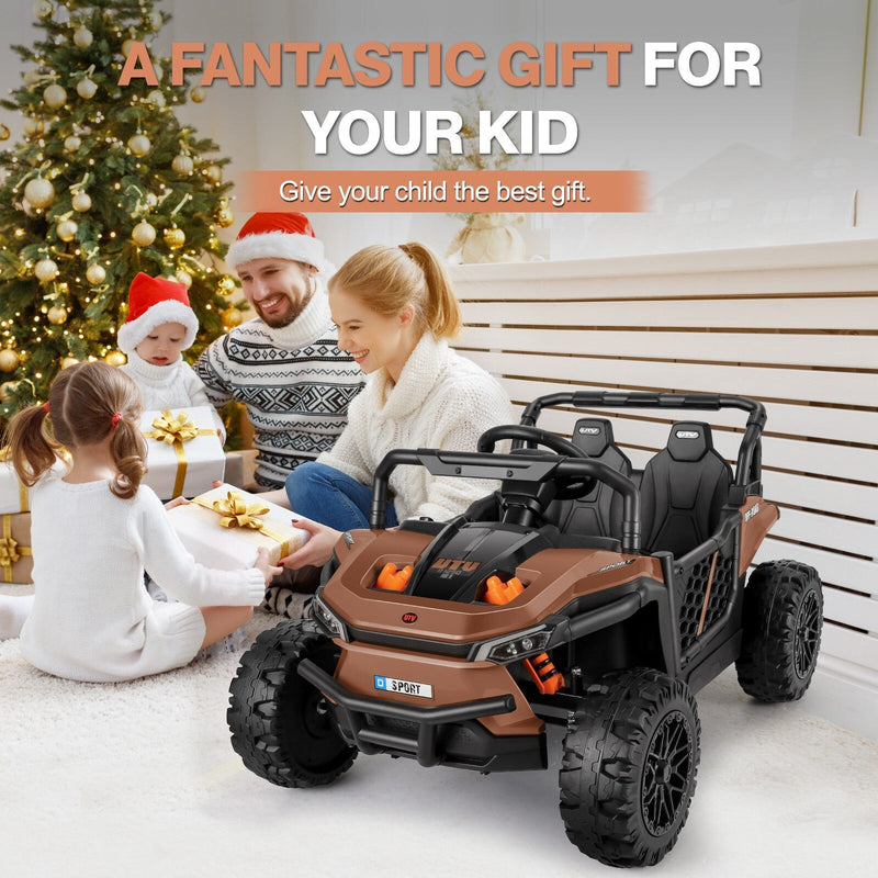 12V Battery-Powered Electric Off-Road UTV Ride-On Car for Kids with Remote Control
