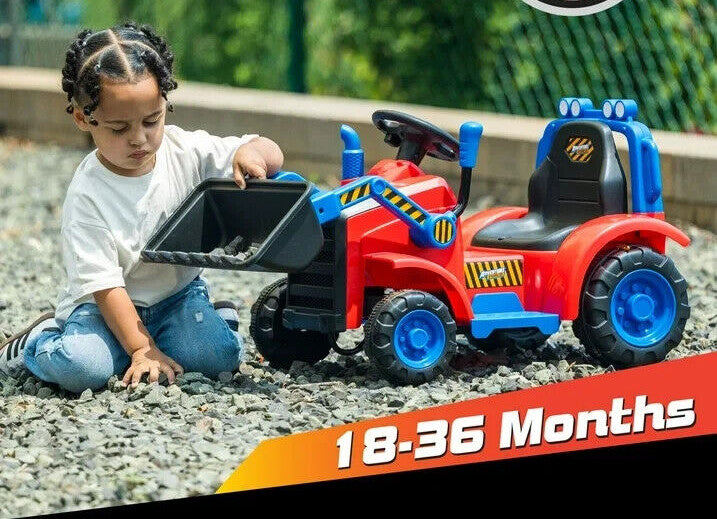 6-Volt Toddler Ride-On Front Loader Truck with Bucket Scoop for Ages 18 Months and Up