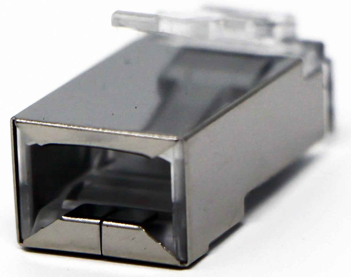 Shielded RJ45 CAT6/ CAT5 Crimp Connector (10pcs) TekShack