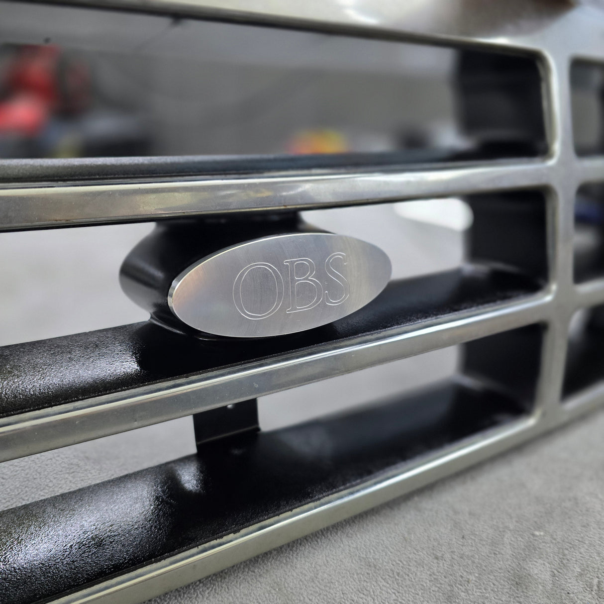 Diesels and Dirtbags Billet Grille Emblem – 1992–1997 Ford F-Series Diesels and Dirtbags
