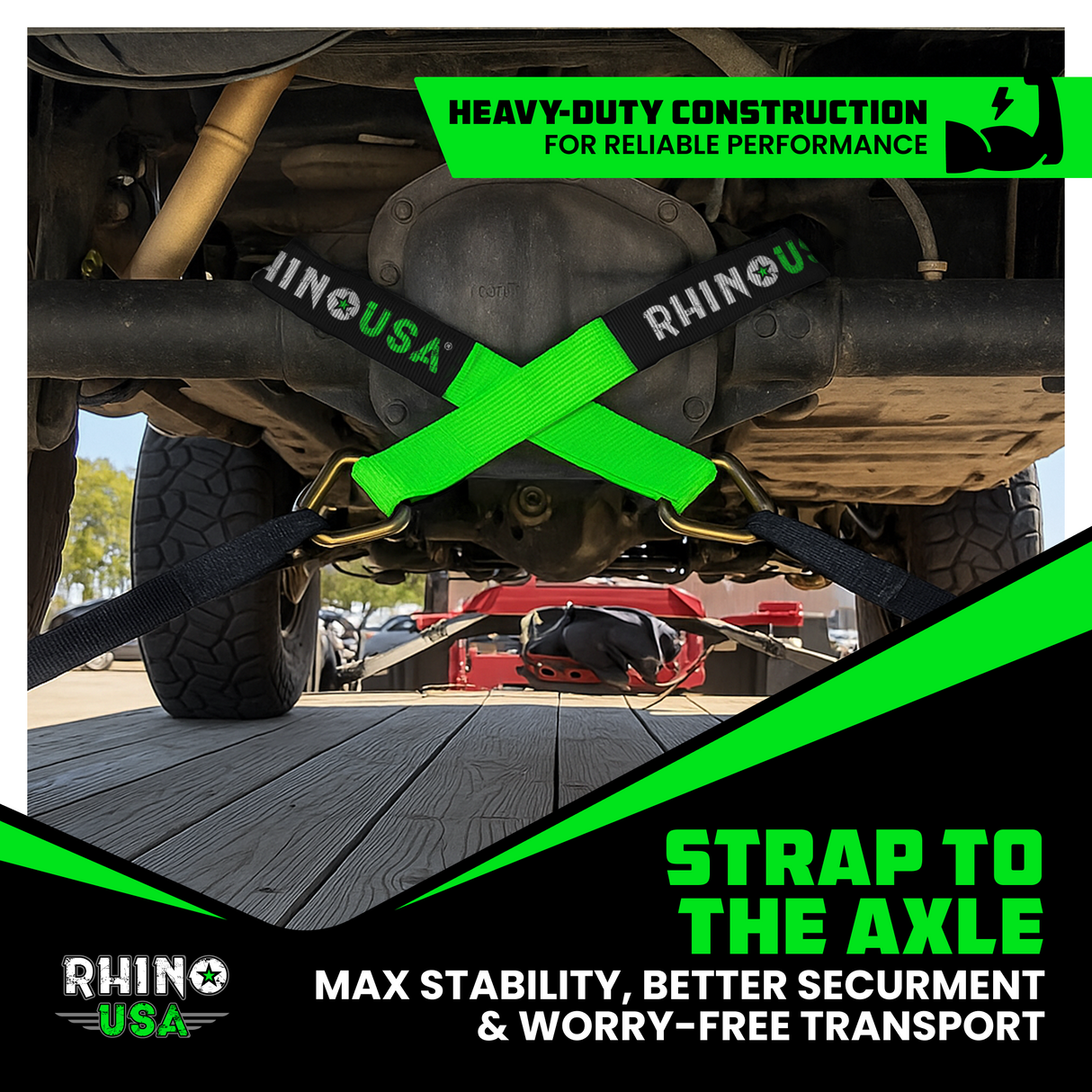 2" x 38" Axle Tie-Down Straps (4-Pack)