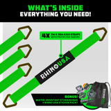 2" x 38" Axle Tie-Down Straps (4-Pack)
