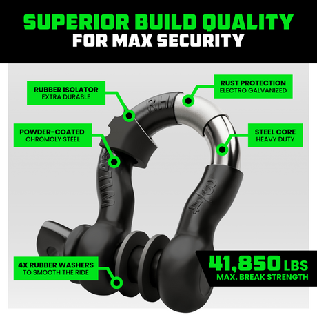 3/4" D-Ring Shackle Set (2-Pack)