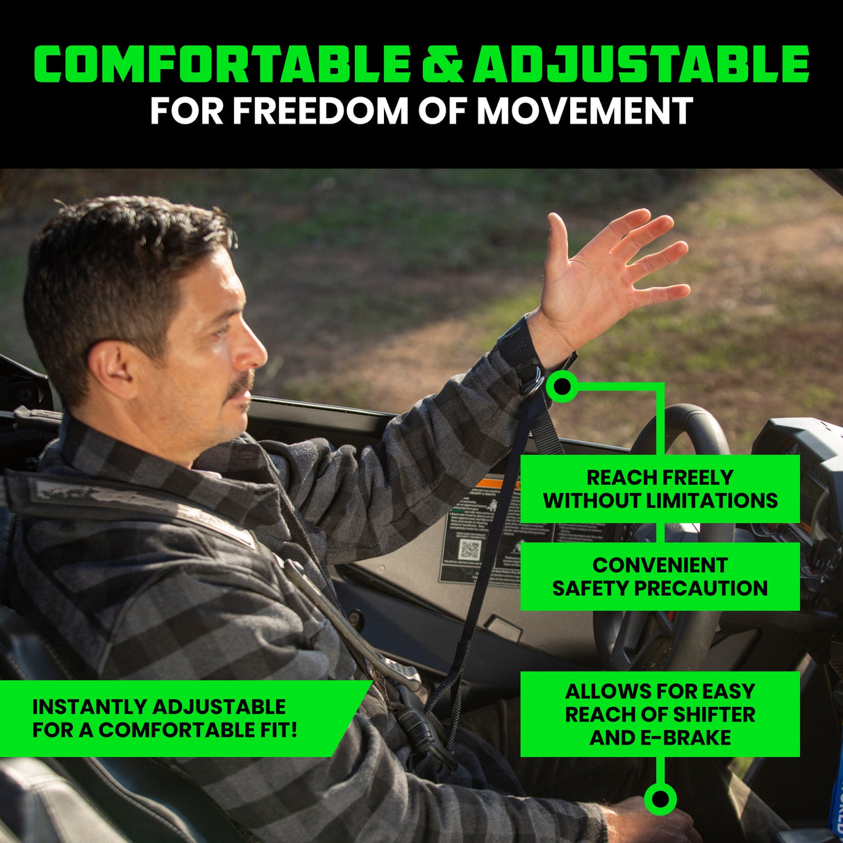 UTV Safety Wrist Restraints (Pair)