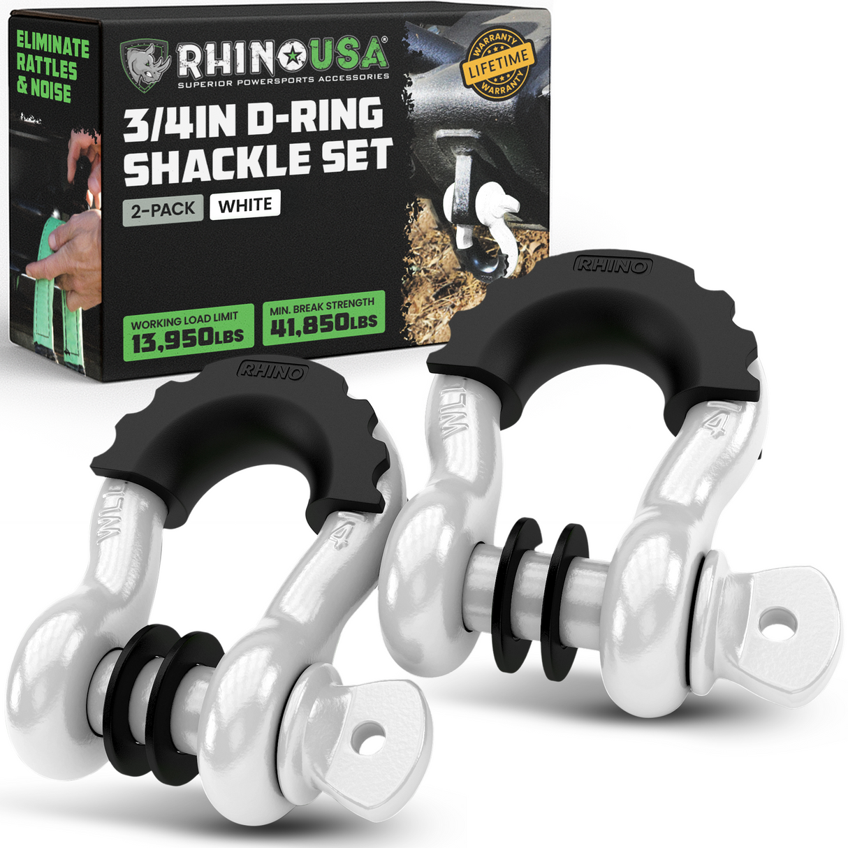 3/4" D-Ring Shackle Set (2-Pack)