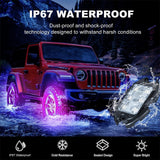 Rock Lights for Trucks Jeep UTV ATV Bright Underglow Exterior Wheel Lighting