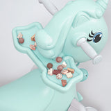 Toddler Rocking Horse with Push Handle, Backrest, and Balance Bike Ride-On Toy