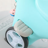 Toddler Ride-On Rocking Horse and Balance Bike with Push Handle and Backrest