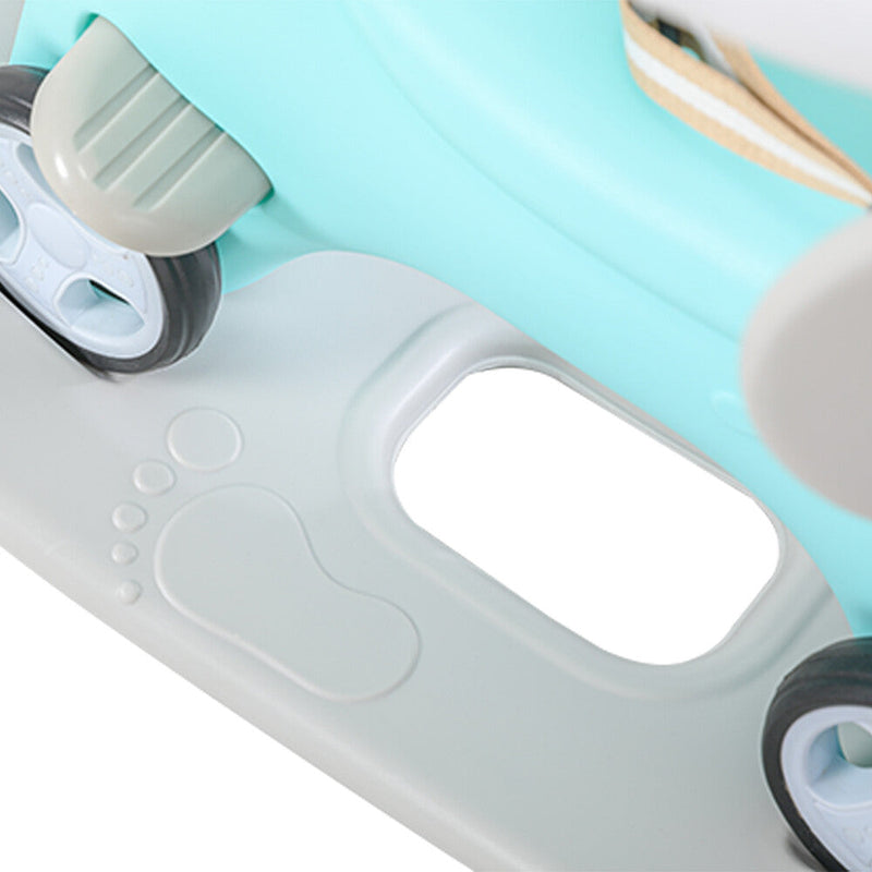 Toddler Ride-On Rocking Horse and Balance Bike with Push Handle and Backrest