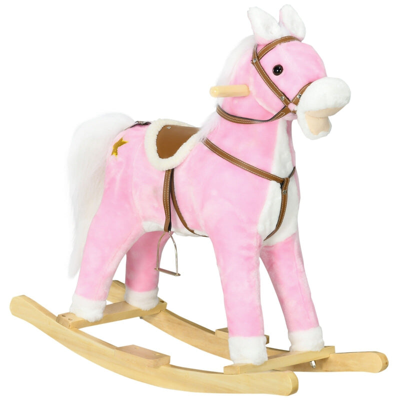 Toddler Rocking Horse with Saddle and Sound Features