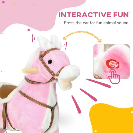 Toddler Rocking Horse with Saddle and Sound Features